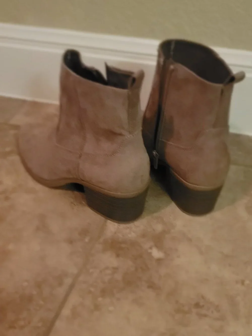 Faux-Suede Western Bootie - Size 10